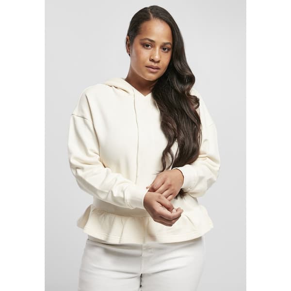 Urban Classics Ladies Organic Volants (big ) Sweatshirt Hvid 4XL Mand