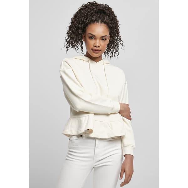 Urban Classics Ladies Organic Volants (big ) Sweatshirt Hvid 4XL Mand