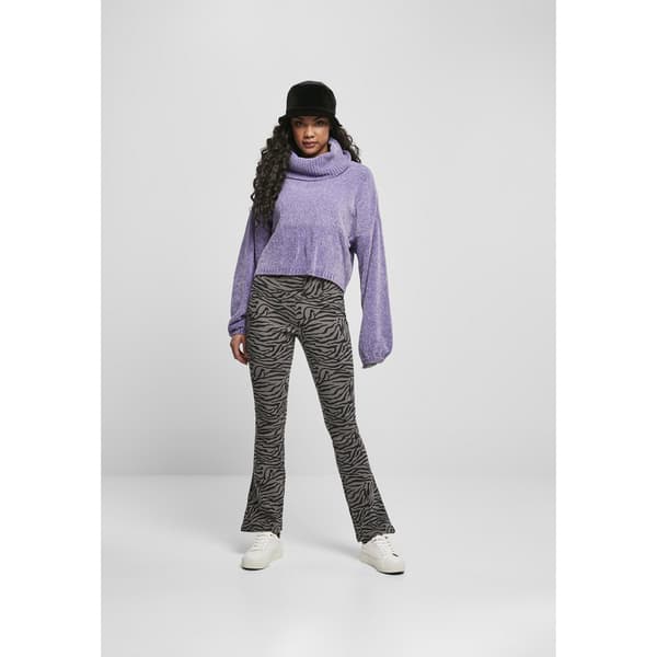 Urban Classics Turtleneck Chenille Big Sweatshirt Lilla 4XL Kvinde