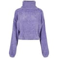 Miniatyrbillede 3 af 5: Urban Classics Turtleneck Chenille Big Sweatshirt Lilla 4XL Kvinde