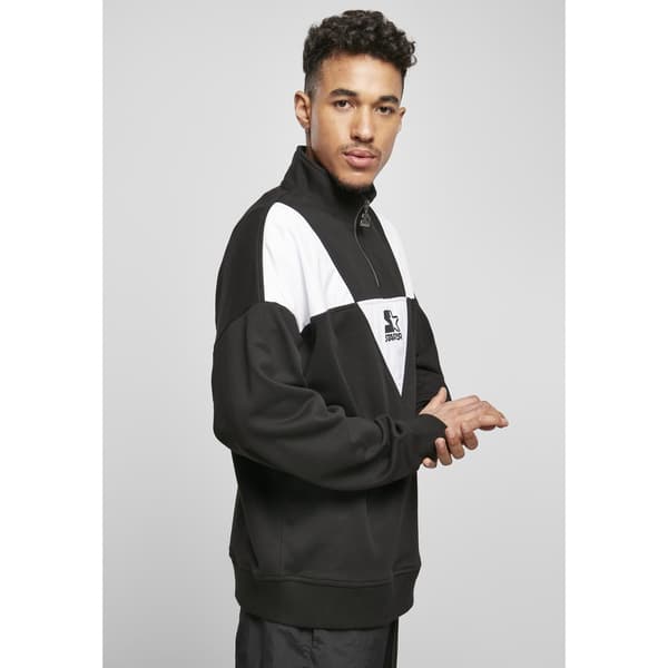 Urban Classics Starter Triangle Troyer Halv Dragkedja Sweatshirt Svart M Man