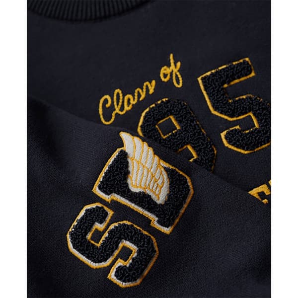 Superdry Varsity Crop Crew Tröja Blå XS Kvinna