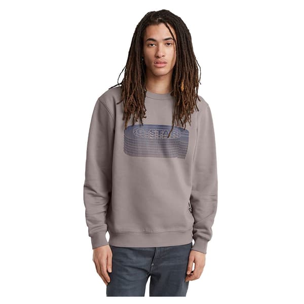 G-star Stacked Old Skool Logo Tröja Beige S Man