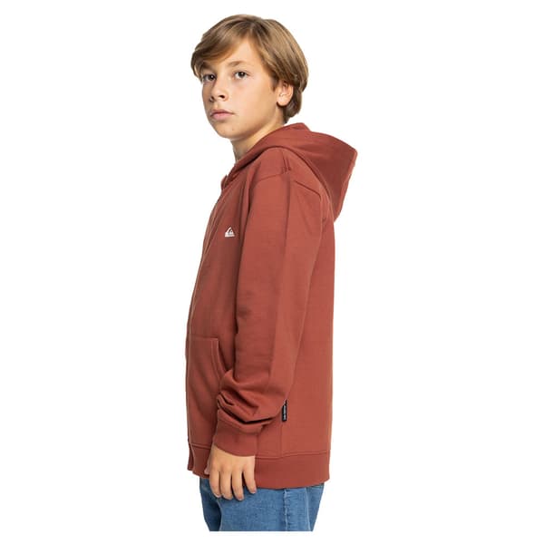 Quiksilver Basic Sweatshirt Med Dragkedja Brun 14 Years Pojke