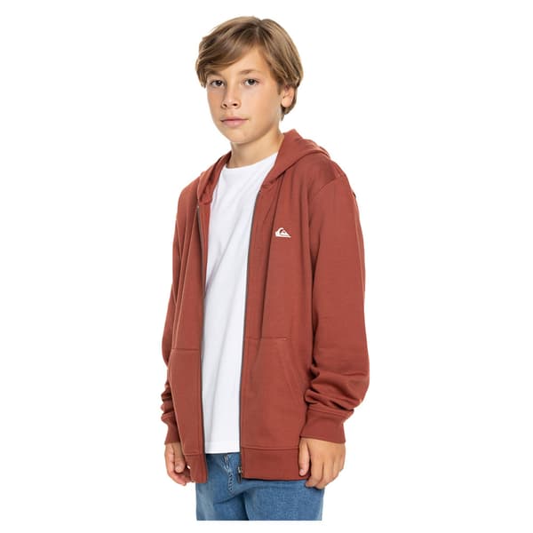 Quiksilver Basic Sweatshirt Med Dragkedja Brun 14 Years Pojke