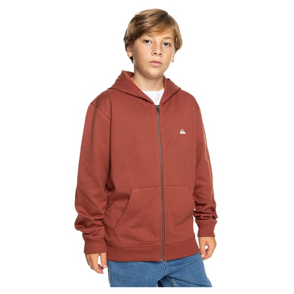 Quiksilver Basic Sweatshirt Med Dragkedja Brun 14 Years Pojke