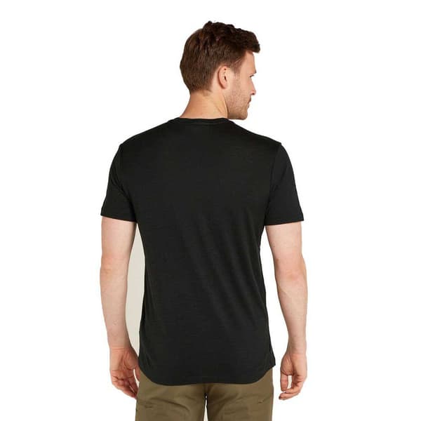 Icebreaker Merino 150 Tech Lite Iii Logo Reflections T-shirt Med Korta ärmar Svart M Man