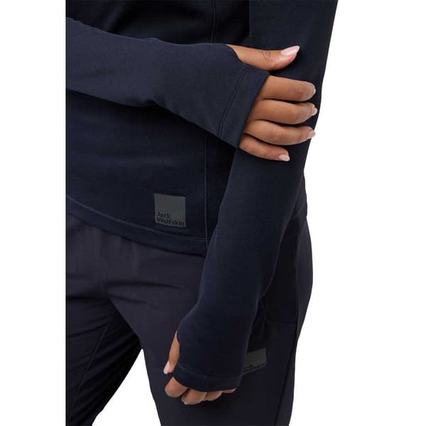 Jack Wolfskin Bike Commute Halv Lynlås Sweatshirt Blå 2XL Kvinde