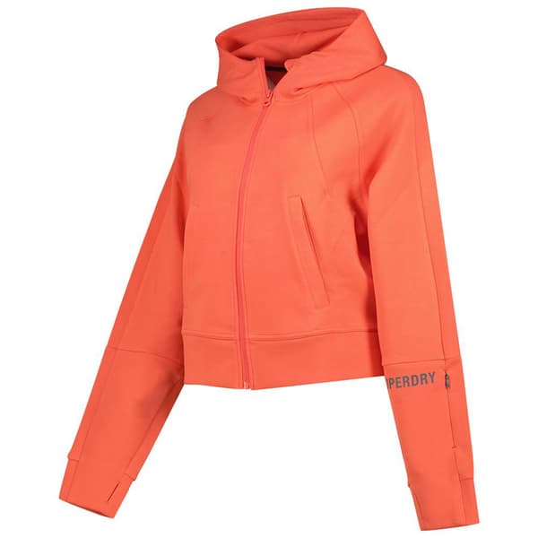 Superdry Sport Tech Relaxed Sweatshirt Med Dragkedja Orange M Kvinna