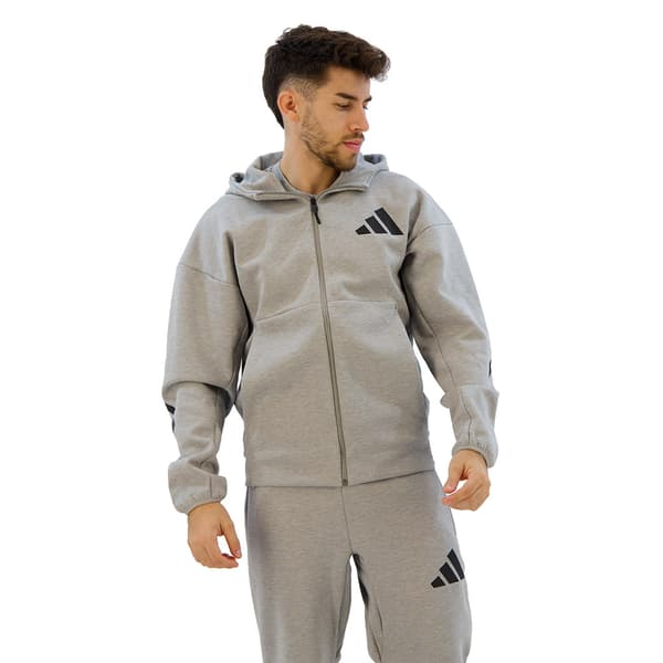 Adidas New Z.n.e Kokovetoketjullinen Collegepaita Harmaa M / Regular Mies