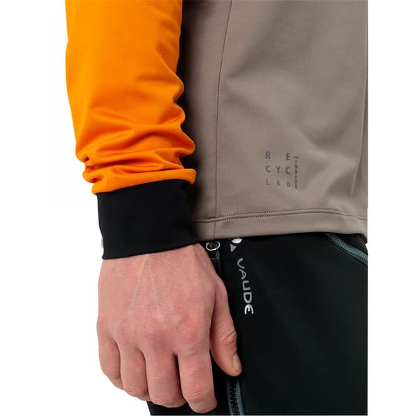 Vaude Bike Qimsa Halv Lynlås Langærmet T-shirt Orange S Mand