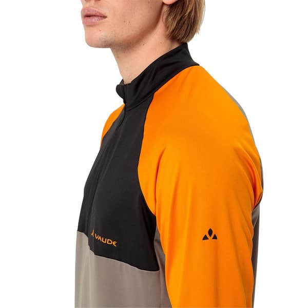 Vaude Bike Qimsa Halv Lynlås Langærmet T-shirt Orange S Mand