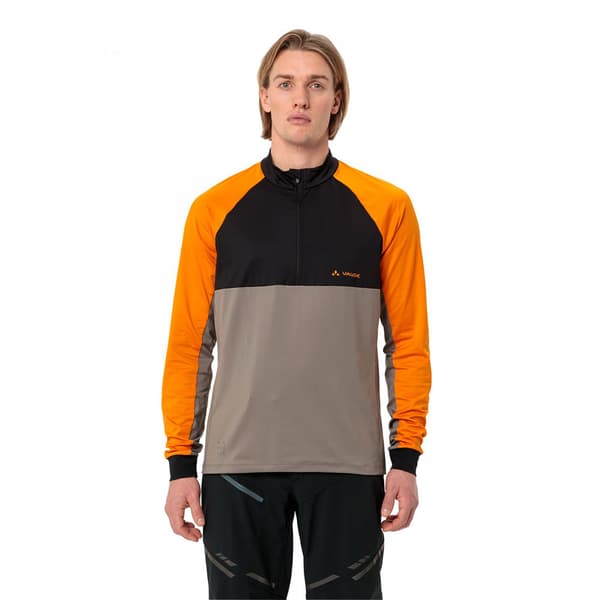 Vaude Bike Qimsa Halv Lynlås Langærmet T-shirt Orange S Mand