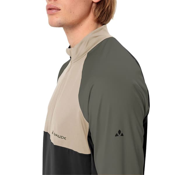 Vaude Bike Qimsa Halv Dragkedja Långärmad T-shirt Grönt M Man