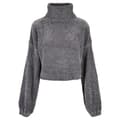 Miniatyrbillede 5 af 7: Urban Classics Turtleneck Chenille Big Sweatshirt Grå 5XL Kvinde