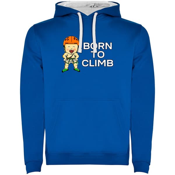 Kruskis Born To Climb Two-colour Tröja Med Huva Blå L Man