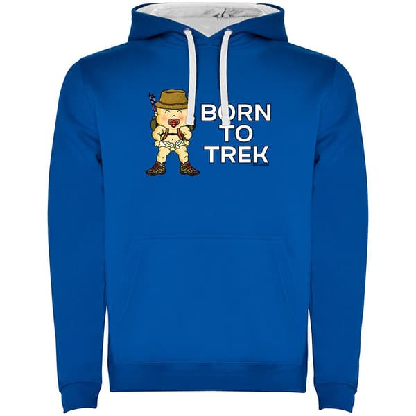 Kruskis Born To Trek Two-colour Tröja Med Huva Blå L Man