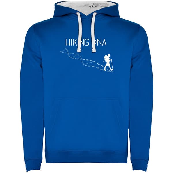 Kruskis Hikking Dna Two-colour Tröja Med Huva Blå XL Man