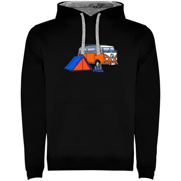 Kruskis Hippie Van Trek Two-colour Tröja Med Huva Svart L Man