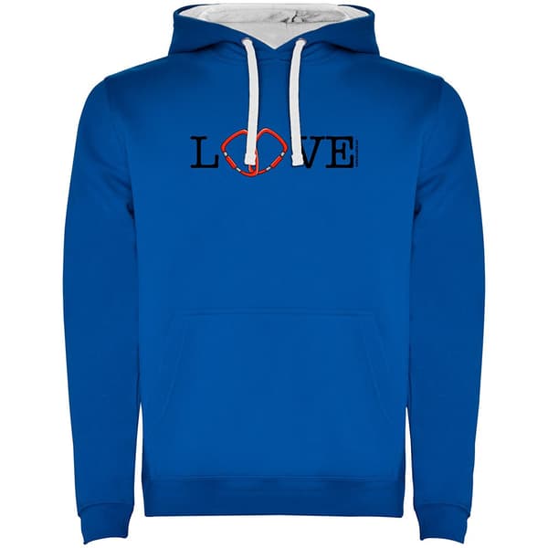 Kruskis Love Two-colour Tröja Med Huva Blå XL Man
