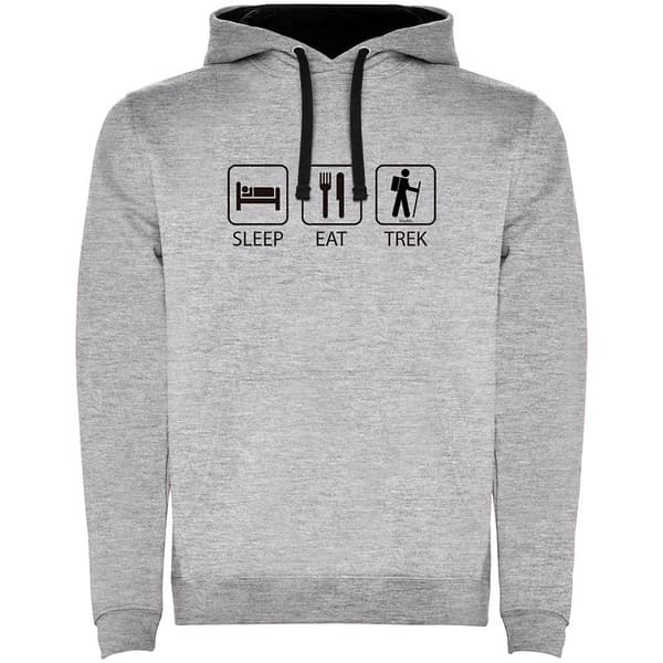 Kruskis Sleep Eat And Trek Two-colour Hættetrøje Grå 3XL Mand