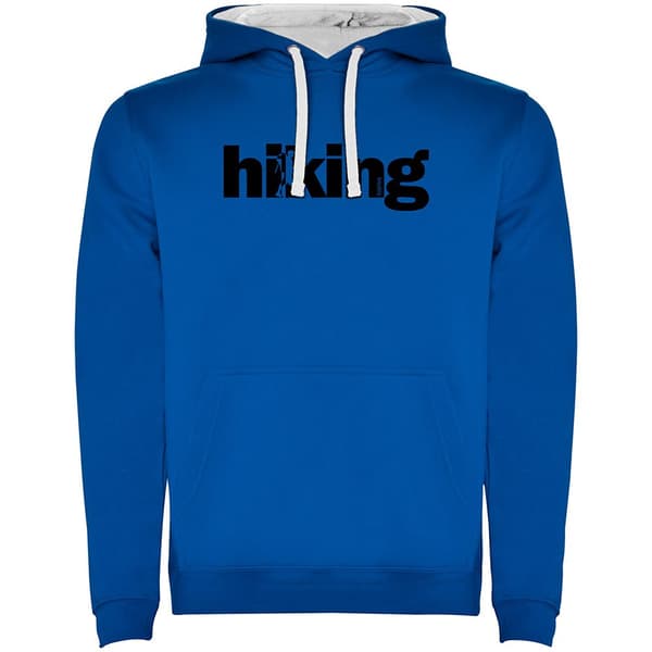 Kruskis Word Hiking Two-colour Tröja Med Huva Blå XL Man