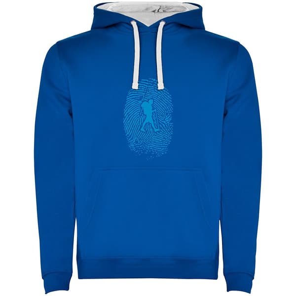 Kruskis Hiker Fingerprint Two-colour Tröja Med Huva Blå XL Man