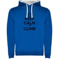 Miniatyrbillede 1 af 3: Kruskis Keep Calm And Climb Two-colour Hættetrøje Blå 3XL Mand