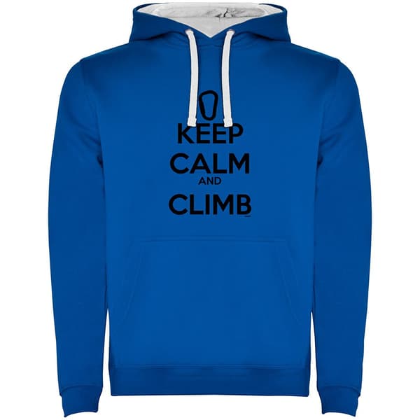 Kruskis Keep Calm And Climb Two-colour Hættetrøje Blå 3XL Mand