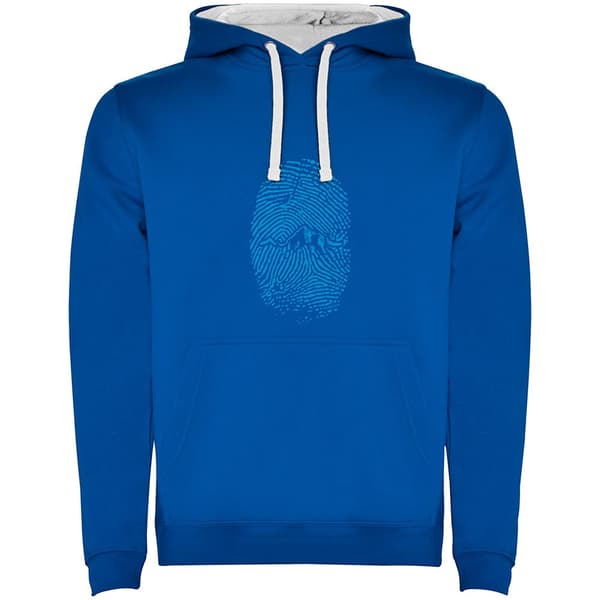 Kruskis Mountain Fingerprint Two-colour Tröja Med Huva Blå S Man