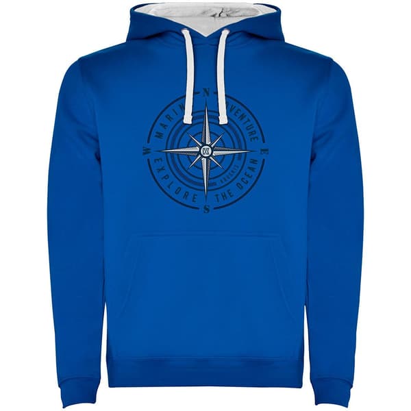 Kruskis Compass Rose Two-colour Tröja Med Huva Blå 2XL Man