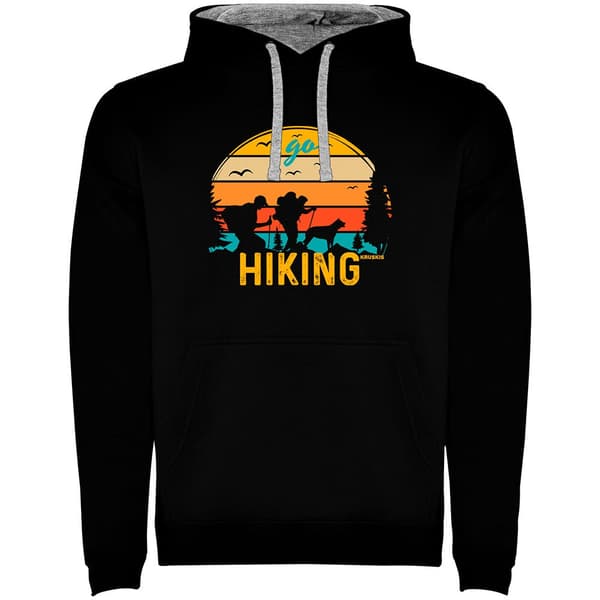 Kruskis Hiking Two-colour Tröja Med Huva Svart 3XL Man