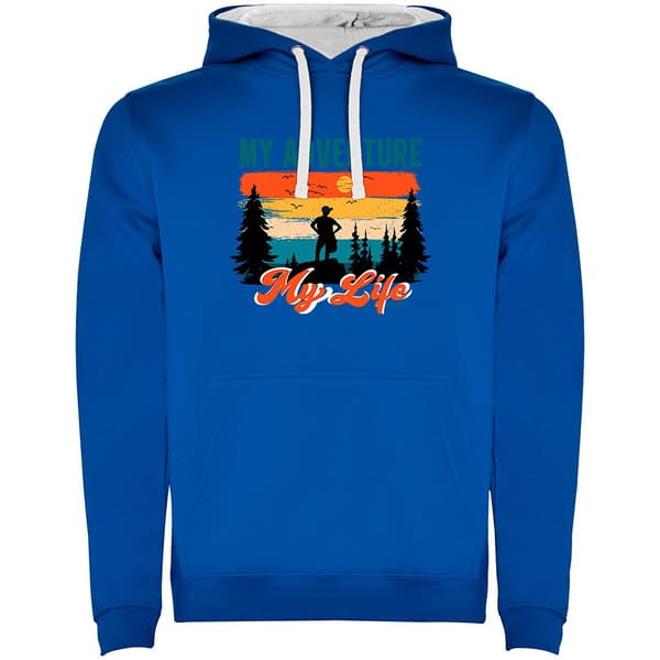 Kruskis My Adventure Two-colour Tröja Med Huva Blå S Man