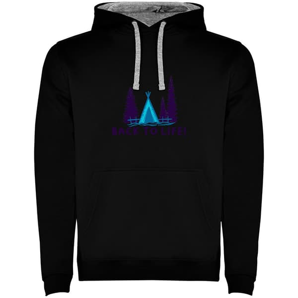 Kruskis Back To Life Bicolor Hættetrøje Sort 3XL Mand