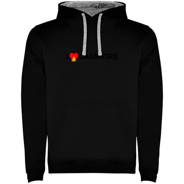 Kruskis I Love Campfire Bicolor Tröja Med Huva Svart 3XL Man