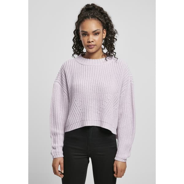 Urban Classics Wide Oversizeer Big Sweatshirt Lilla 5XL Kvinde
