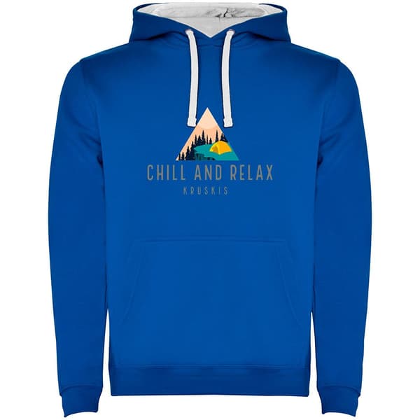 Kruskis Chill And Relax Two-colour Hættetrøje Blå 2XL Mand