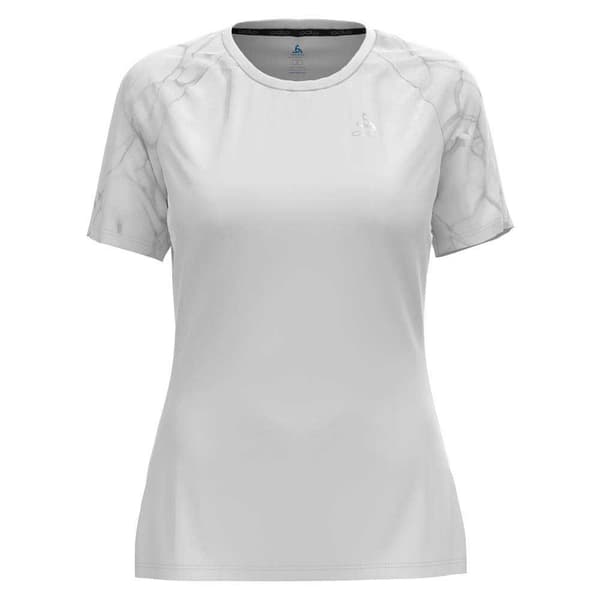 Odlo Essential Print T-shirt Med Korta ärmar Vit XS Kvinna