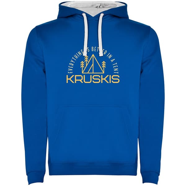 Kruskis Everything Is Better Bicolor Hættetrøje Blå 3XL Mand