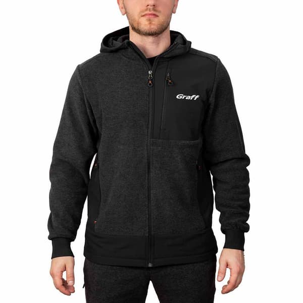 Graff Outdoor 233pbl2 Kokovetoketjullinen Collegepaita Musta L Mies