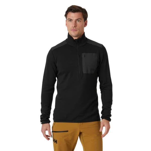 Helly Hansen Lifa Merino Halv Lynlås Sweatshirt Sort 2XL Mand