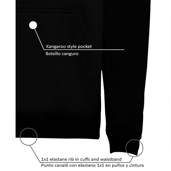Kruskis Happy Camping Two-colour Huvtröja Svart 3XL Man