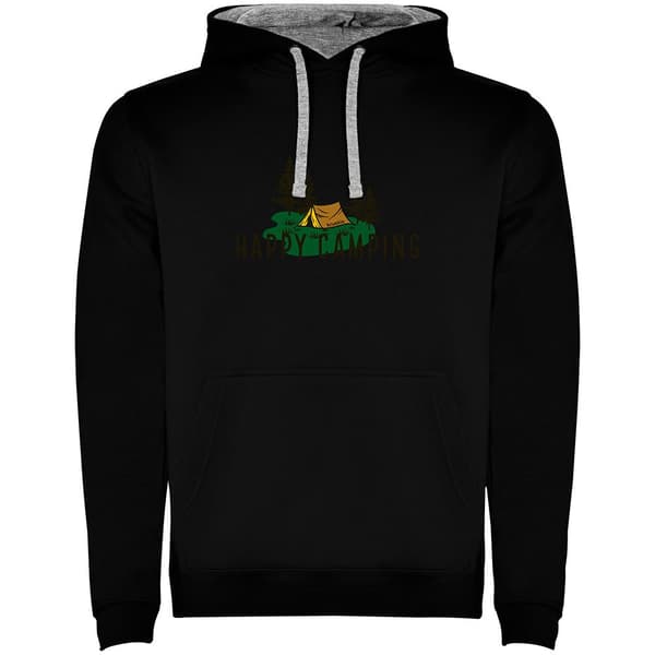 Kruskis Happy Camping Two-colour Huvtröja Svart 3XL Man