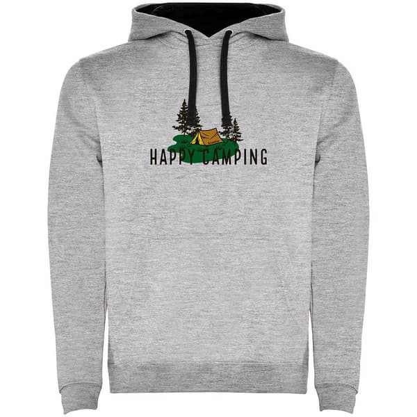 Kruskis Happy Camping Two-colour Huvtröja Grå XL Man