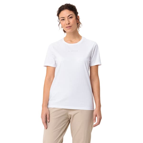Vaude Logo Ii T-shirt Med Korta ärmar Vit 42 Kvinna