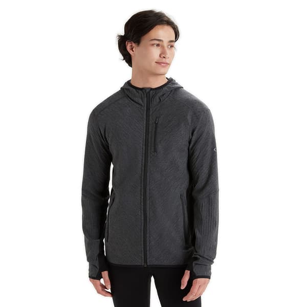 Icebreaker Descender Kokovetoketjullinen Collegepaita Musta XL Mies