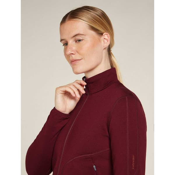 Icebreaker Merino 560 Realfleece Elemental Ii Kokovetoketjullinen Collegepaita Punainen L Nainen