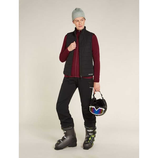 Icebreaker Merino 560 Realfleece Elemental Ii Kokovetoketjullinen Collegepaita Punainen L Nainen