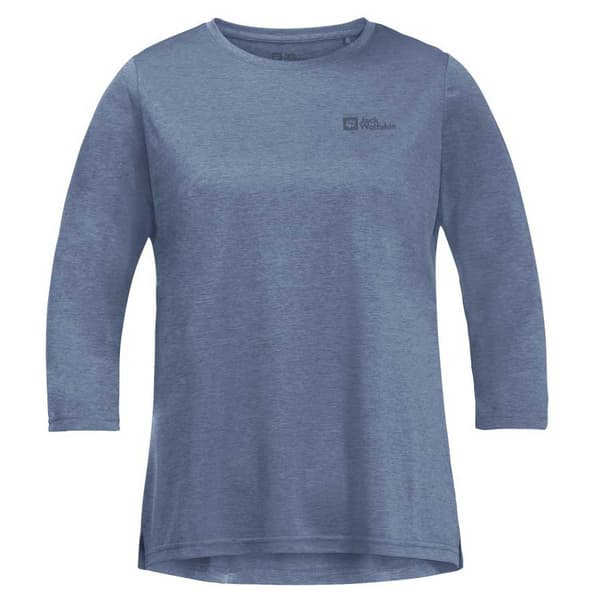 Jack Wolfskin Crosstrail T-shirt Med 3/4 ärm Blå XS Kvinna