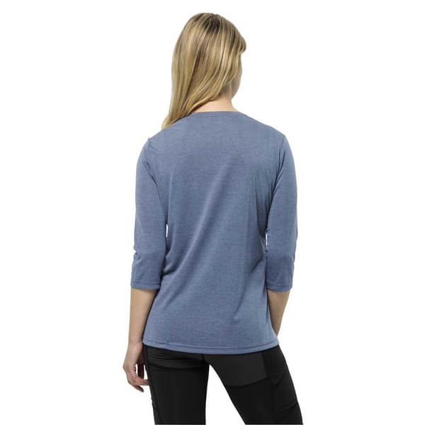 Jack Wolfskin Crosstrail T-shirt Med 3/4 ärm Blå XS Kvinna